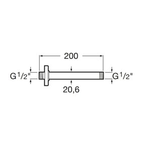 Roca Ramię prysznicowe sufitowe okrągłe 200mm PVD Titanium Black (A5B0550CN0)