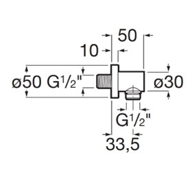 Roca Przyłącze węża prysznicowego 1/2