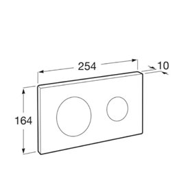 Roca Duplo One PL10 - przycisk podwójny PVD Rose Gold (A8901890RG)