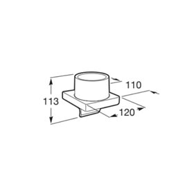 Roca Tempo Dozownik szklany ścienny PVD Brushed Titanium Black (A817037NM0)