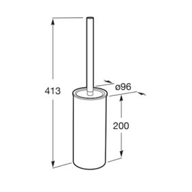 Roca Tempo Szczotka WC stojąca PVD Brushed Titanium Black (A817038NM0)