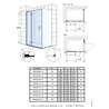 Roca Metropolis-N Drzwi skrzydłowe z polem stałym z powłoką MaxiClean Czarny mat 140 cm (AMP0814016M)