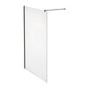 Roca District Ścianka Walk-In grubość 8mm do łączenia z zestawem montażowym Czarny mat 90 cm (AMP718090M+AMP7820002)