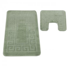 Afribano Komplet łazienkowy Montana z wycięciem Ethnic - pistacjowy  (MONTU-ETHNIC-ALMOND)