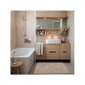 Afribano Dywan antypoślizgowy typu Shaggy Kamel - latte 80 x 150 cm (KAM-LATTE-80X150)