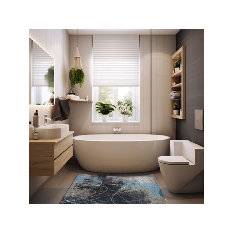 Afribano Dywan nowoczesny do prania Horeca New 200 - wielokolorowy 60 x 100 cm (HNEW-200-60X100)