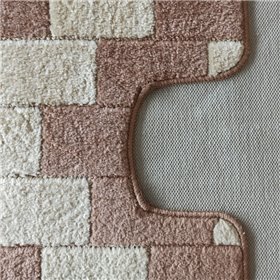 Afribano Komplet łazienkowy Montana z wycięciem Bornova XL - beżowy Komplet (MONTU-BORN-BEIGE)