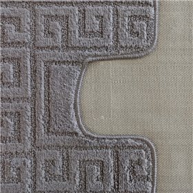 Afribano Komplet łazienkowy Montana z wycięciem Ethnic - opal ciemny szary Komplet (MONTU-ETHNIC-OP-GREY)