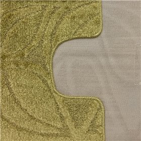 Afribano Komplet łazienkowy Montana z wycięciem Flora - khaki Komplet (MONTU-FLORA-KHAKI)