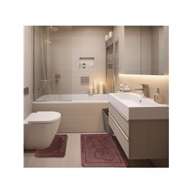 Afribano Komplet łazienkowy Montana z wycięciem Maritime - brązowy  (MONTU-MARITIME-BROWN)