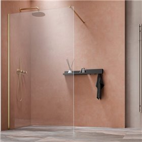 Vixor Gler 10 W1 Kabina Walk-In Złoty szczotkowany W1 125 cm (N08-51125-99-01)