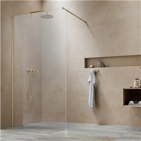 Vixor Gler 8 W1 Kabina Walk-In Złoty szczotkowany W1 85 cm (N07-51085-99-01)
