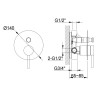 Kohlman Axel Brushed Gold Bateria wannowa podtynkowa (QW210AGDB)