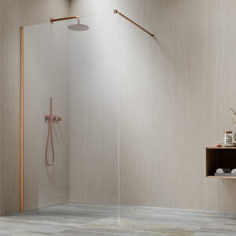 Vixor Gler 6 W1 Kabina Walk-In Miedź szczotkowana W1 70 cm (N06-51070-93-01)