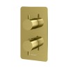 Kohlman Axel Brushed Gold Bateria wannowa termostatyczna podtynkowa 2 wyjścia (QW432AGDB)