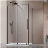 Vixor Milo 8 Kabina prysznicowa prostokątna prawa czarny matowy 100x90 cm (N05-24522-54-01R+N05-80480-00-01+N05-60090-00-01)