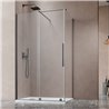 Vixor Milo 8 Kabina prysznicowa prostokątna lewa GunMetal szczotkowany 120x110 cm (N05-24622-93-01L+N05-80580-00-01+N05-60110-00