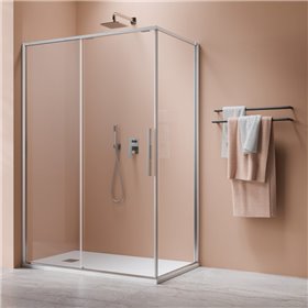 Vixor Tiso 6 Kabina prysznicowa prostokątna lewa Chrom błyszczący 110x75 cm (N13-24110-01-01L+N13-60075-01-01L)