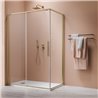 Vixor Tiso 6 Kabina prysznicowa prostokątna prawa Złoty szczotkowany 130x80 cm (N13-24130-99-01R+N13-60080-99-01R)
