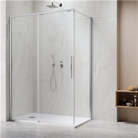 Vixor Tiso Lite Kabina prysznicowa prostokątna prawa Chrom błyszczący 100x75 cm (N14-24100-01-01R+N14-60075-01-01R)