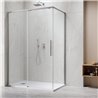 Vixor Tiso Lite Kabina prysznicowa prostokątna prawa Nikiel szczotkowany 110x70 cm (N14-24110-91-01R+N14-60070-91-01R)