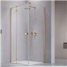 Vixor Sona 8 Kabina prysznicowa prostokątna lewa Złoty błyszczący 90x80 cm (N03-24233-09-01L+N03-80612-00-01L+N03-60080-00-01)