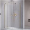 Vixor Sona 8 Kabina prysznicowa prostokątna prawa Złoty szczotkowany 90x100 cm (N03-24233-99-01R+N03-80612-00-01R+N03-60100-00-0