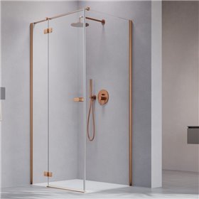 Vixor Sona 8 Kabina prysznicowa prostokątna prawa Miedź szczotkowana 80x110 cm (N03-24233-93-01R+N03-80512-00-01R+N03-60110-00-0