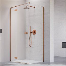 Vixor Sona 6 Kabina prysznicowa kwadratowa prawa Miedź szczotkowana 80x80 cm (N01-24080-93-01R+N01-60080-00-01)