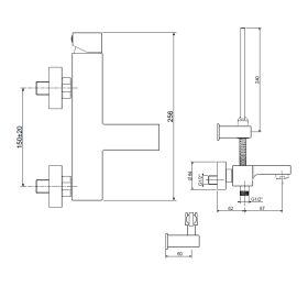 Paffoni Elle Bateria wannowa ścienna (kompletna) EL023CR