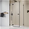 Vixor Sona Lite 6 Lite Kabina prysznicowa prostokątna prawa Czarny matowy 80x90 cm (N02-24080-54-01R+N02-60090-00-01)