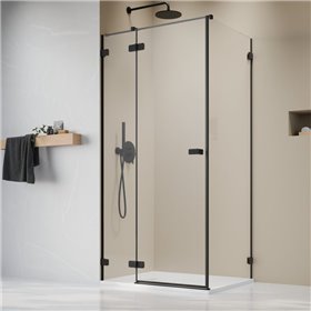 Vixor Sona Lite 6 Lite Kabina prysznicowa prostokątna prawa Czarny matowy 80x120 cm (N02-24080-54-01R+N02-60120-00-01)