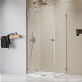 Vixor Sona Lite 6 Lite Kabina prysznicowa prostokątna prawa Nikiel szczotkowany 80x70 cm (N02-24080-91-01R+N02-60070-00-01)