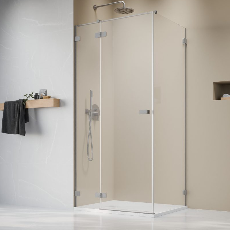 Vixor Sona Lite 6 Lite Kabina prysznicowa prostokątna prawa Nikiel szczotkowany 90x120 cm (N02-24090-91-01R+N02-60120-00-01)