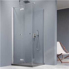 Vixor Vesa 8 CF1 Kabina prysznicowa prostokątna lewa Chrom błyszczący 90x75 cm (N10-25090-01-01L+N10-60075-00-01)