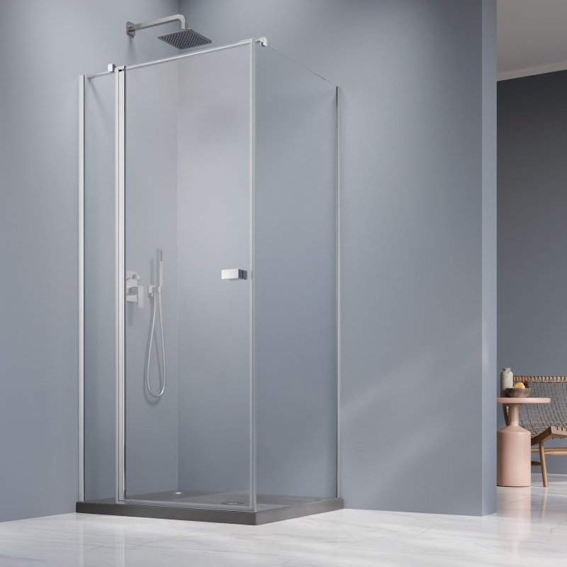 Vixor Vesa 8 CG1 Kabina prysznicowa prostokątna prawa Chrom błyszczący 110x70 cm (N10-24110-01-01R+N10-60070-00-01)