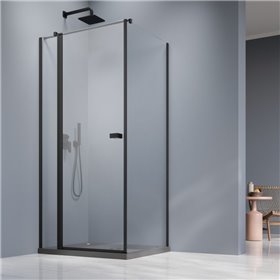 Vixor Vesa 8 CG1 Kabina prysznicowa prostokątna prawa Czarny mat 110x90 cm (N10-24110-54-01R+N10-60090-00-01)