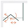 Vixor Vesa 6 CF1 Kabina prysznicowa prostokątna lewa Chrom 90x70 cm (N09-25090-01-01L+N09-60070-00-01)