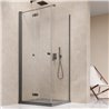 Vixor Vesa 6 CF1 Kabina prysznicowa prostokątna prawa GunMetal szczotkowany 80x100 cm (N09-25080-92-01R+N09-60100-00-01)