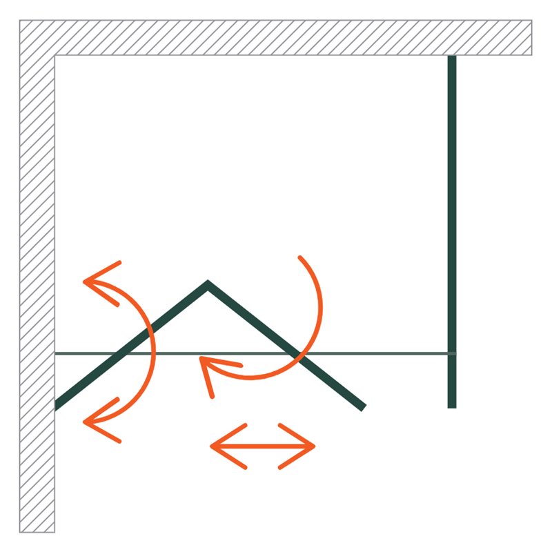 Vixor Vesa 6 CF1 Kabina prysznicowa prostokątna prawa Nikiel szczotkowany 80x90 cm (N09-25080-91-01R+N09-60090-00-01)