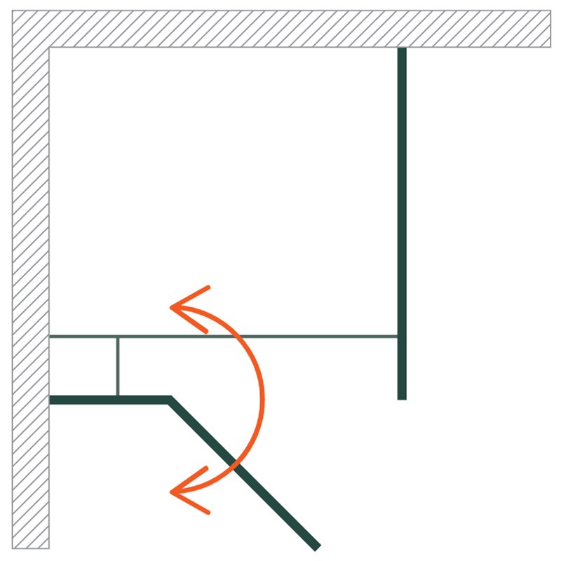 Vixor Vesa 6 CG1 Kabina prysznicowa prostokątna lewa Chrom błyszczący 100x75 cm (N09-24100-01-01L+N09-60075-00-01)
