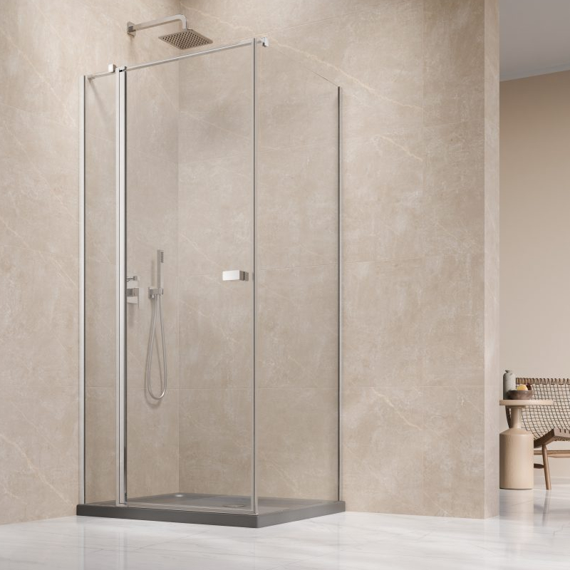 Vixor Vesa 6 CG1 Kabina prysznicowa prostokątna prawa Chrom błyszczący 100x90 cm (N09-24100-01-01R+N09-60090-00-01)