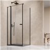 Vixor Vesa 6 CG1 Kabina prysznicowa prostokątna prawa Czarny mat 90x80 cm (N09-24090-54-01R+N09-60080-00-01)