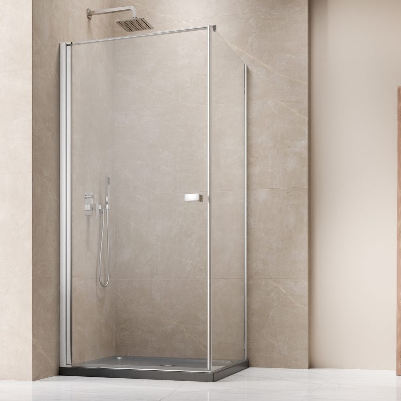 Vixor Vesa 6 CW1 Kabina prysznicowa prostokątna lewa Chrom 80x90 cm (N09-23080-01-01L+N09-60090-00-01)