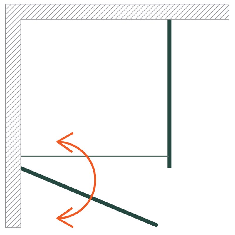 Vixor Vesa 6 CW1 Kabina prysznicowa kwadratowa prawa Złoty szczotkowany 90x90 cm (N09-23090-99-01R+N09-60090-00-01)