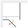 Vixor Mida 6 CG1 Kabina prysznicowa prostokątna lewa Złoty błyszczący 110x90 cm (N12-24110-09-01L+N12-60090-00-01)