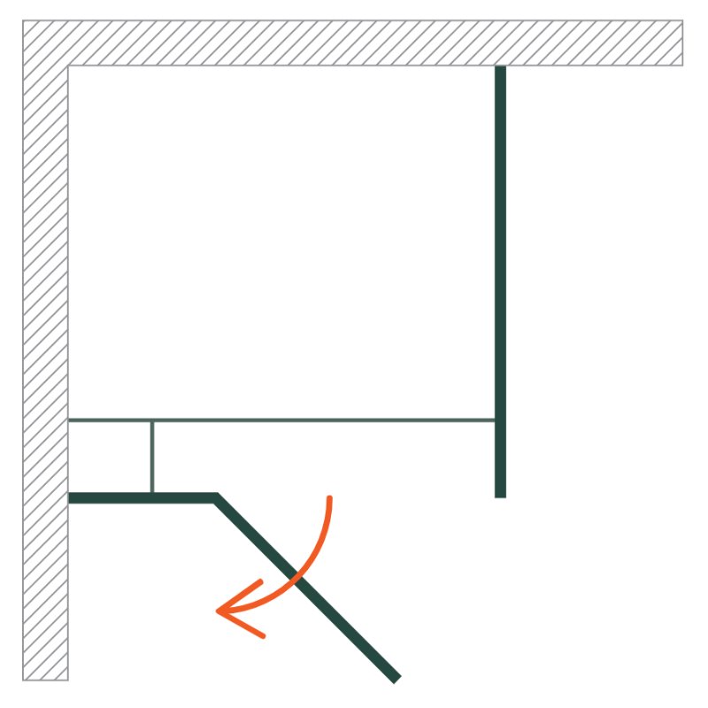 Vixor Mida 6 CG1 Kabina prysznicowa prostokątna prawa Czarny mat 80x100 cm (N12-24080-54-01R+N12-60100-00-01)