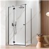 Vixor Mida 6 CG1 Kabina prysznicowa prostokątna lewa Czarny mat 110x80 cm (N12-24110-54-01L+N12-60080-00-01)