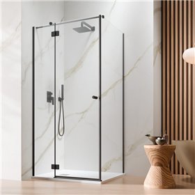 Vixor Mida 6 CG1 Kabina prysznicowa prostokątna prawa Czarny mat 110x120 cm (N12-24110-54-01R+N12-60120-00-01)