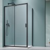 Vixor Formula 6 CG1 Kabina prysznicowa prostokątna narożna Czarny mat 110x80 cm (N11-00110-54-01+N11-60080-54-01)